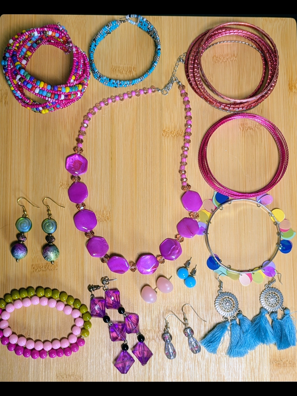 Colorful Jewelry Bundle Necklace Earrings & Bracelets